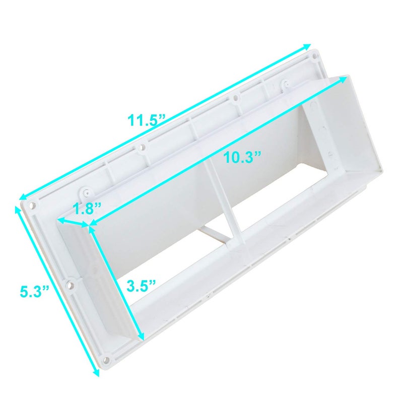 X-Haibei RV Range Hood Exhaust Vent Cover, Stove Bathroom Vent Cover Outside Damper for Motorhome Trailer Camper (White) - Image 3